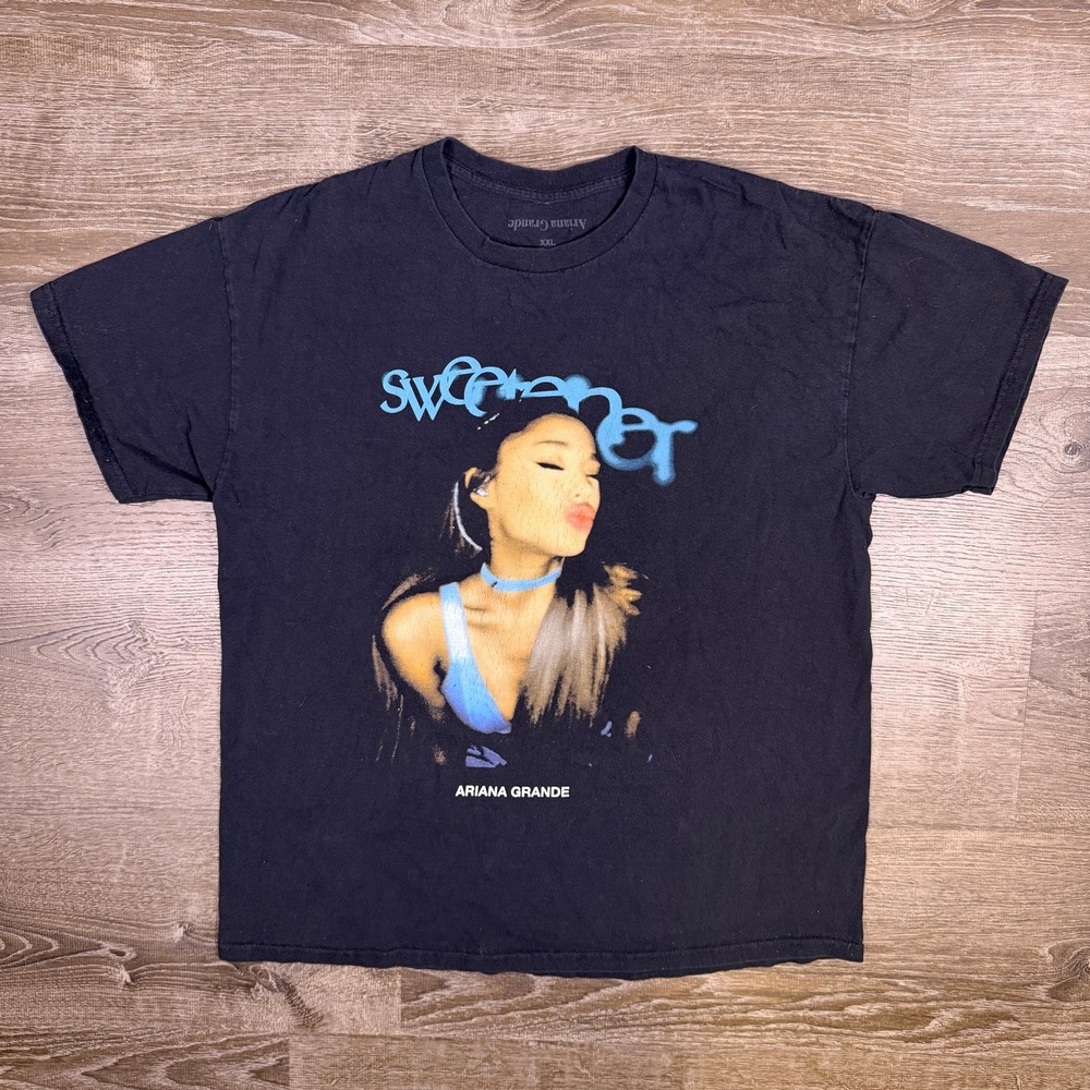 Ariana Grande Sweetener Tour T-Shirt Adult XXL Black Graphic Concert Tee Merch